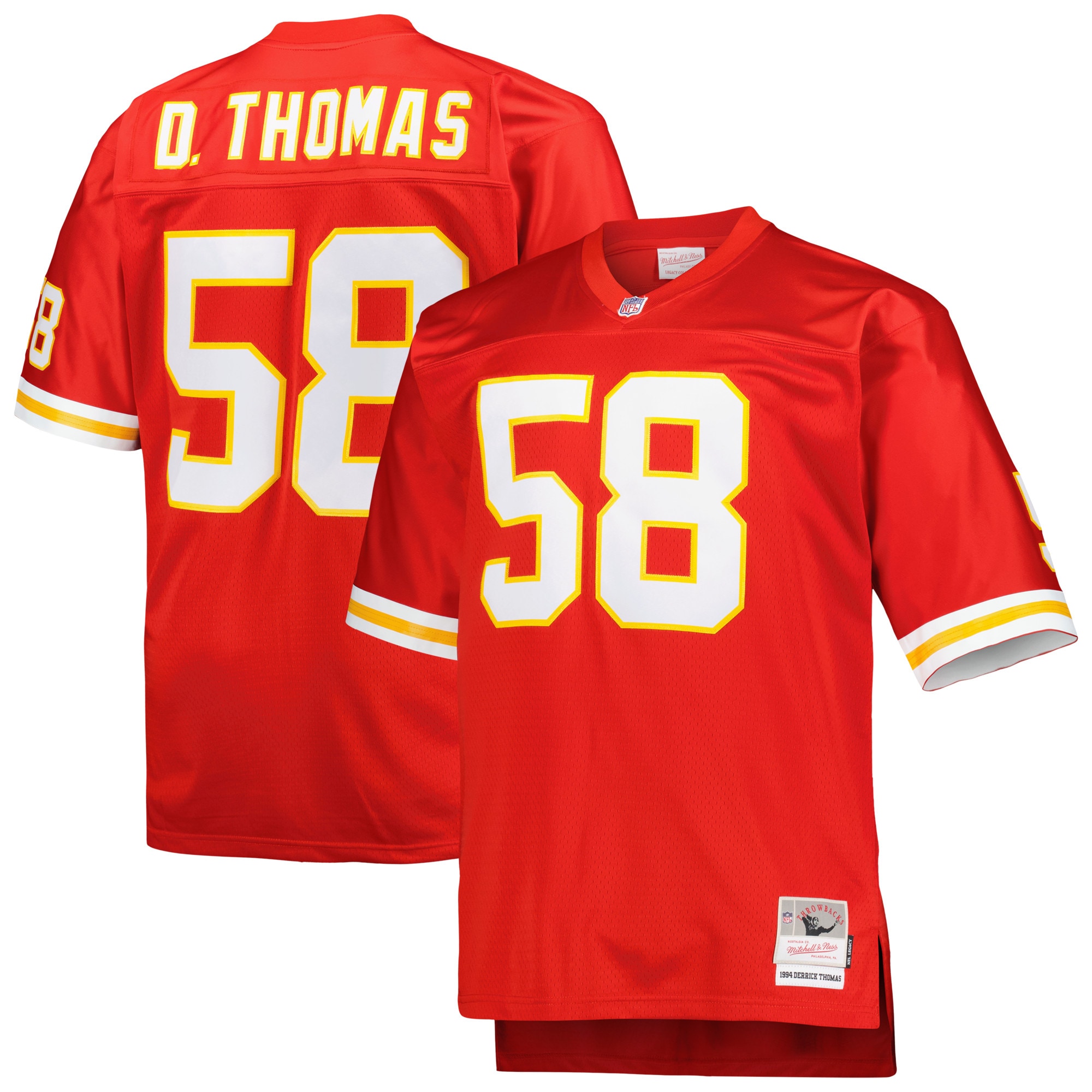 Kansas City Chiefs Derrick Thomas Mitchell Ness Red Big Tall 1994 Retired Player NFL Jersey Men's