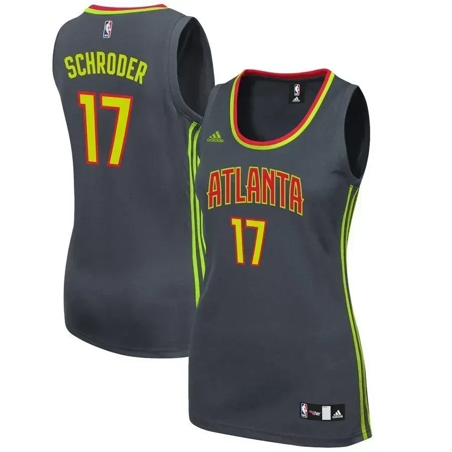 Dennis Schroder Atlanta Hawks Road Charcoal NBA Jersey Women's