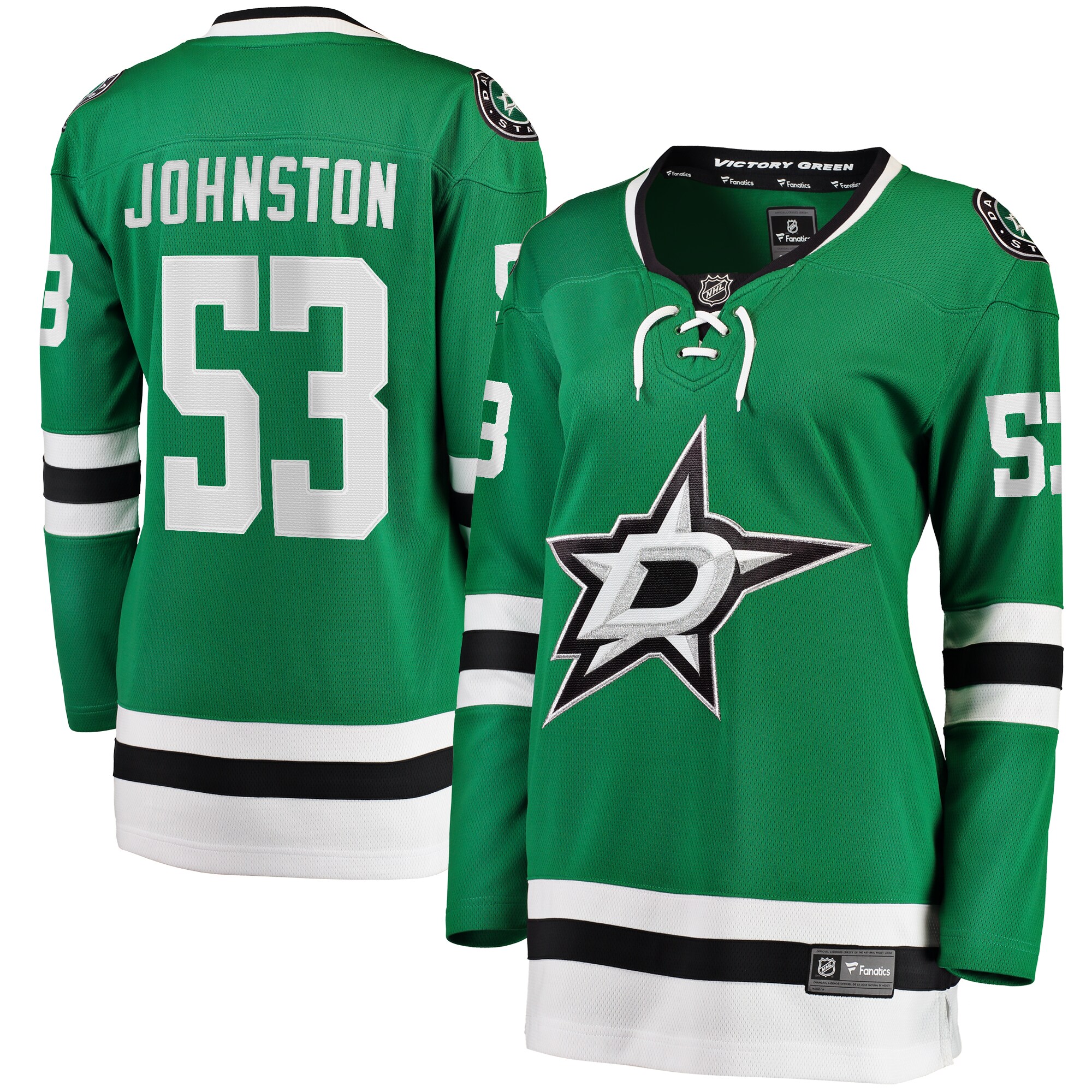 Dallas Stars Wyatt Johnston Kelly Green Home Breakaway Player NHL Jersey Women's