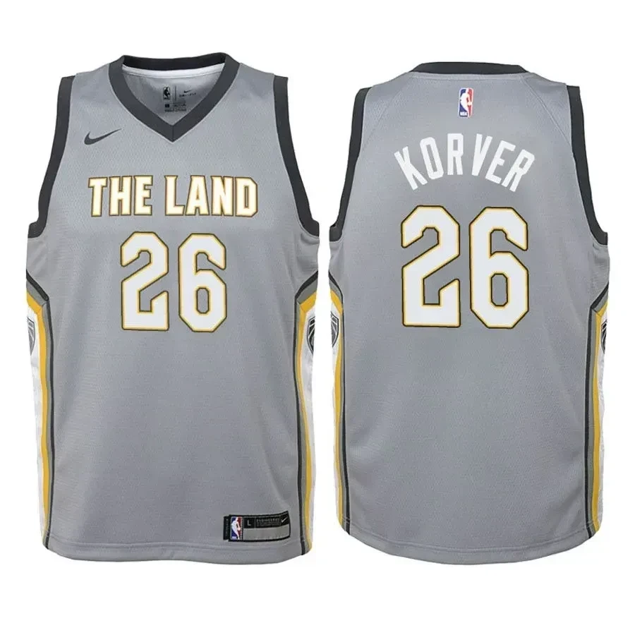Cleveland Cavaliers Kyle Korver 26 City Edition Gray NBA Jersey Youth