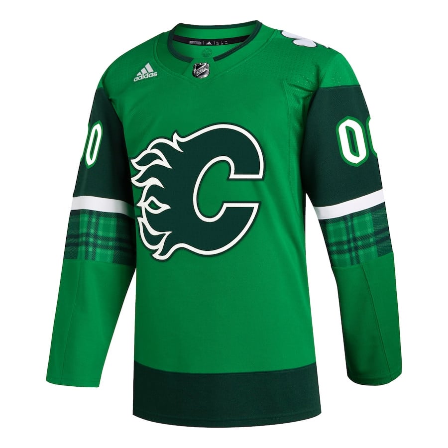 Calgary Flames St. Patrick's Day Custom Kelly Green NHL Jersey Men's