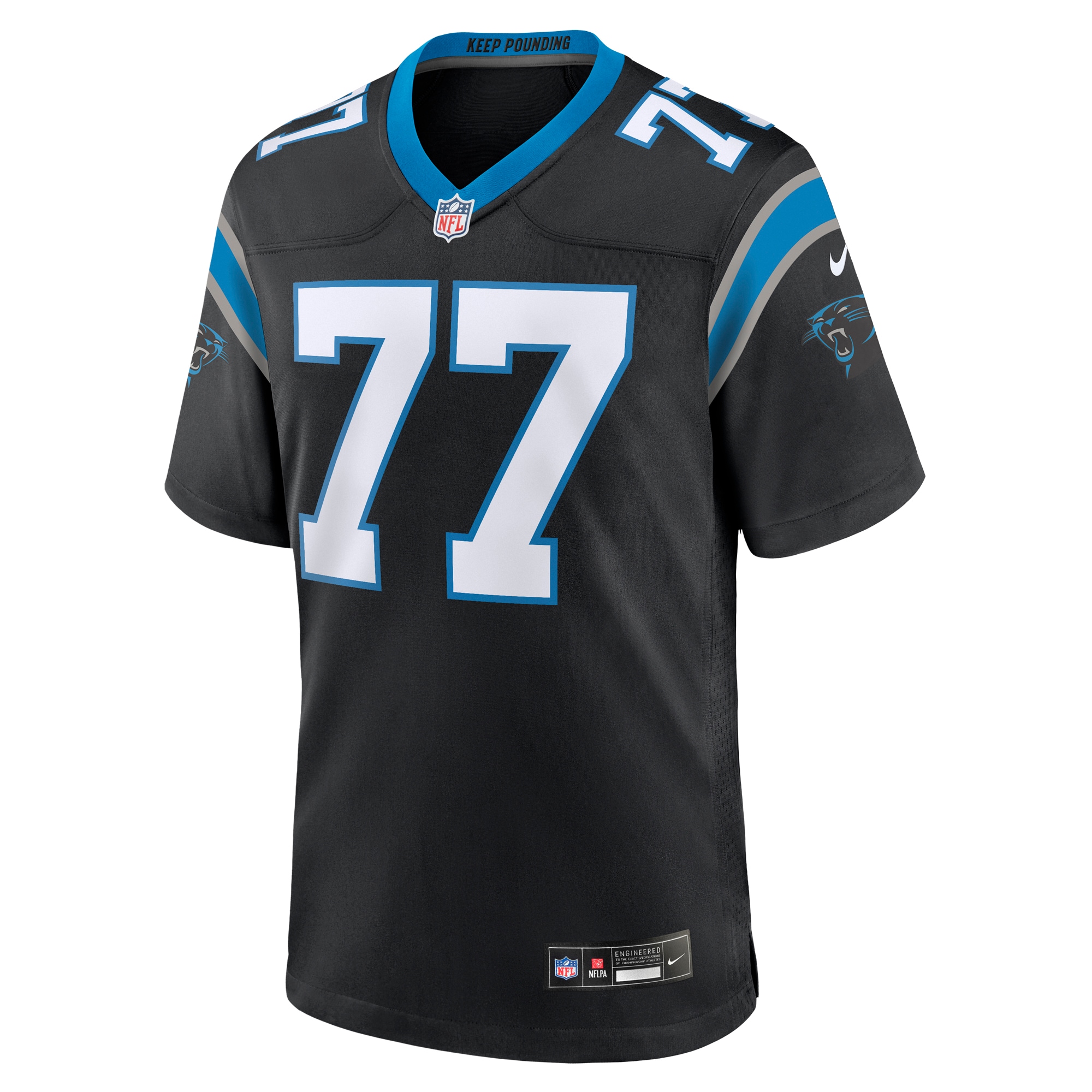 Carolina Panthers Deonte Brown Black Team Game NFL Jersey Men's