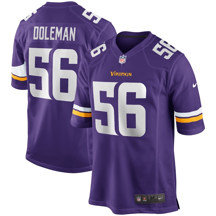 Chris Doleman 56 Minnesota Vikings Game Retired Purple NFL Jersey Men's