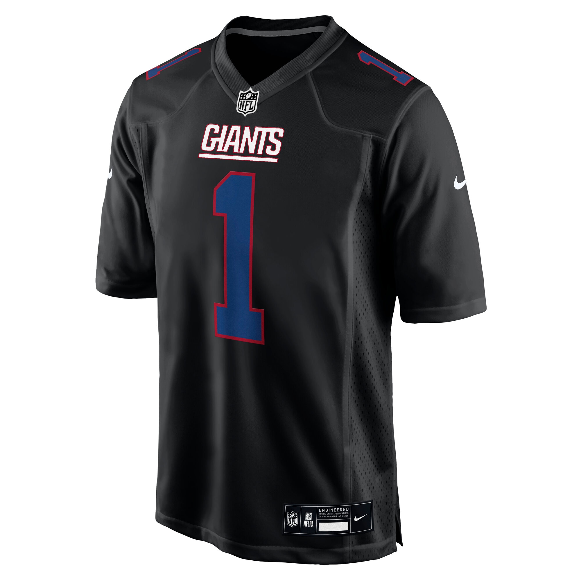 New York Giants Malik Nabers Carbon Black Fashion NFL Jersey Men's