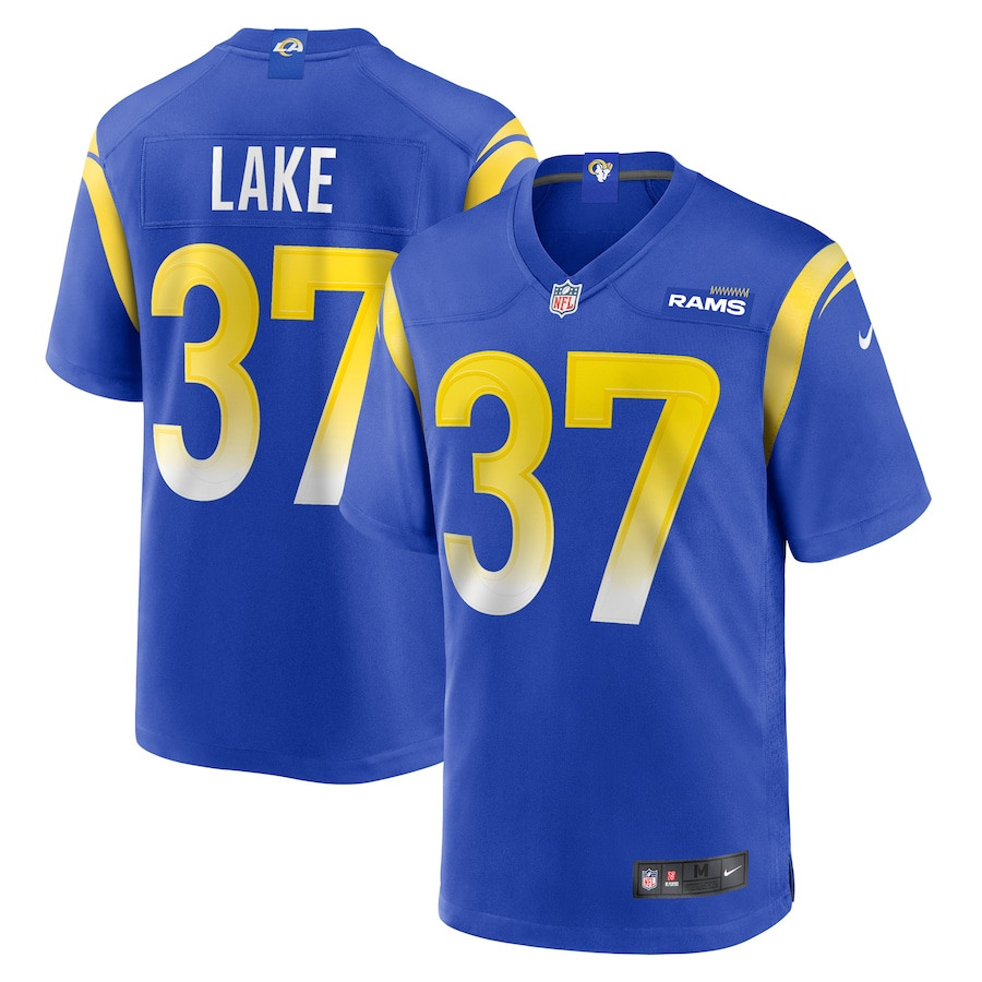 Quentin Lake 37 Los Angeles Rams Game Player Royal NFL Jersey Men's