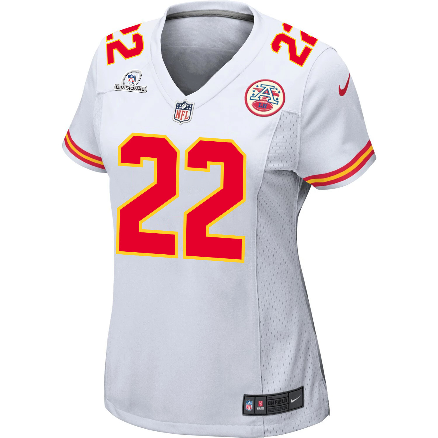 Trent McDuffie 22 Kansas City Chiefs Super Bowl LVIII Patch Game White NFL Jersey Women's
