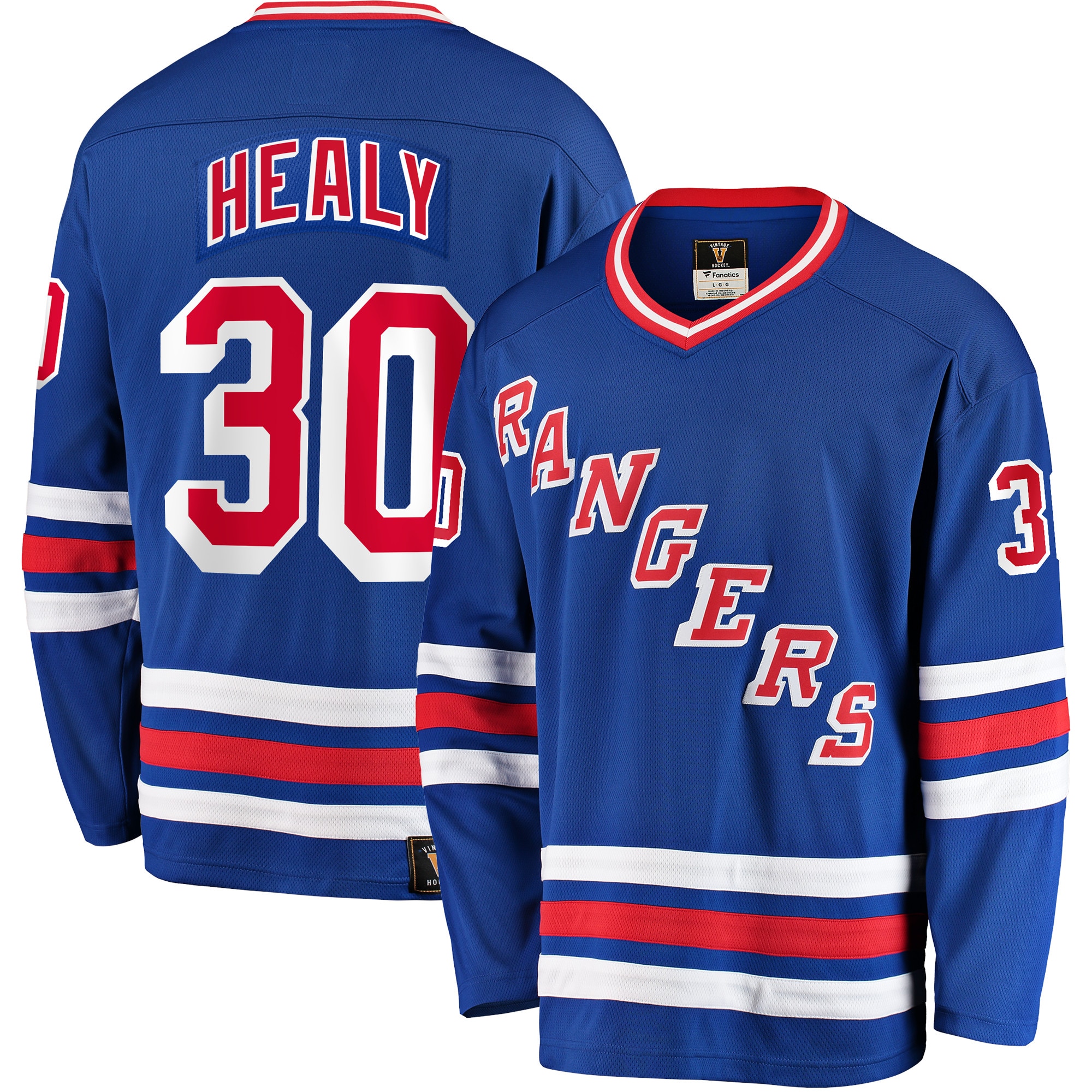 New York Rangers Glenn Healy Blue Premier Breakaway Retired Player NHL Jersey Men's