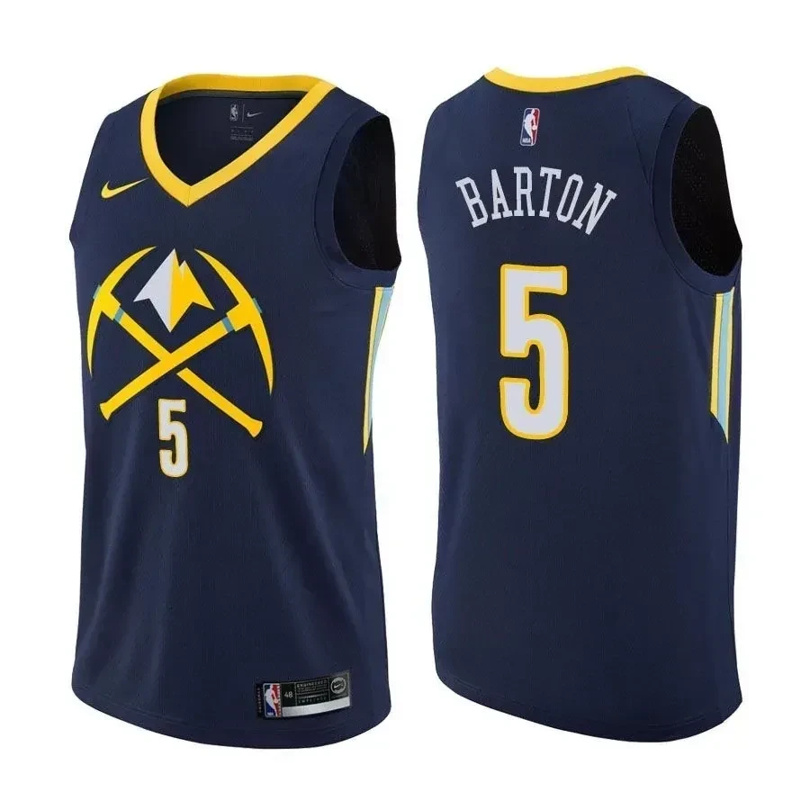 Denver Nuggets Will Barton 5 City Edition Navy NBA Jersey Men's