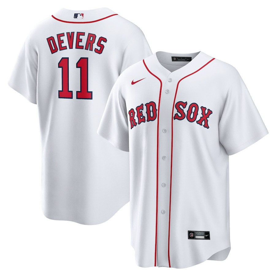 Rafael Devers 11 Boston Red Sox Home White MLB Jersey Men's