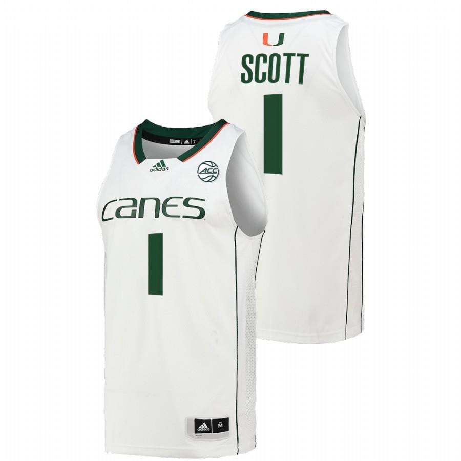 Miami Hurricanes Durand Scott White College NCAA Jersey Men's