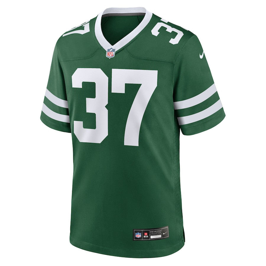Qwan'tez Stiggers 37 New York Jets Team Game Legacy Green NFL Jersey Men's