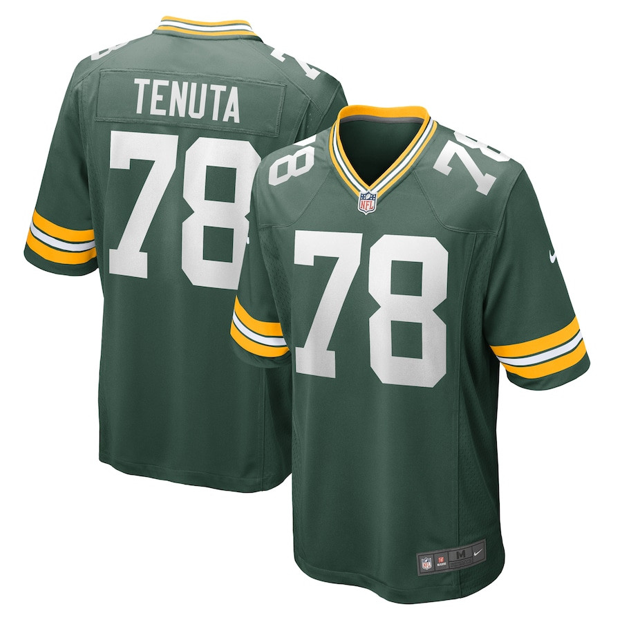 Luke Tenuta 78 Green Bay Packers Home Game Green NFL Jersey Men's