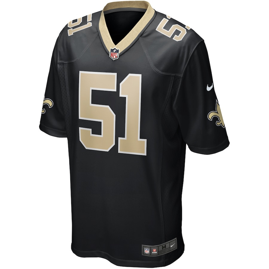 Jonathan Vilma 51 New Orleans Saints Game Retired Black NFL Jersey Men's
