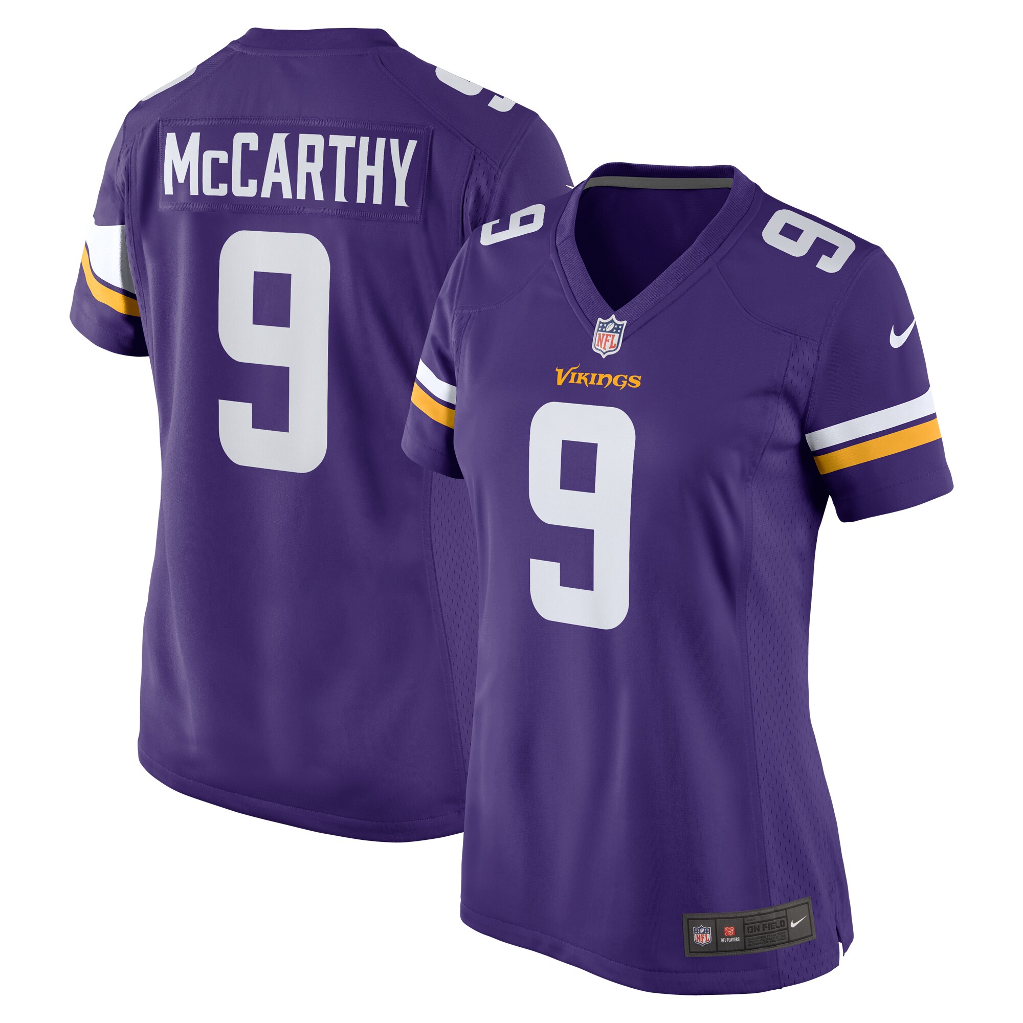 Minnesota Vikings J.J. McCarthy Purple Player Game NFL Jersey Women's