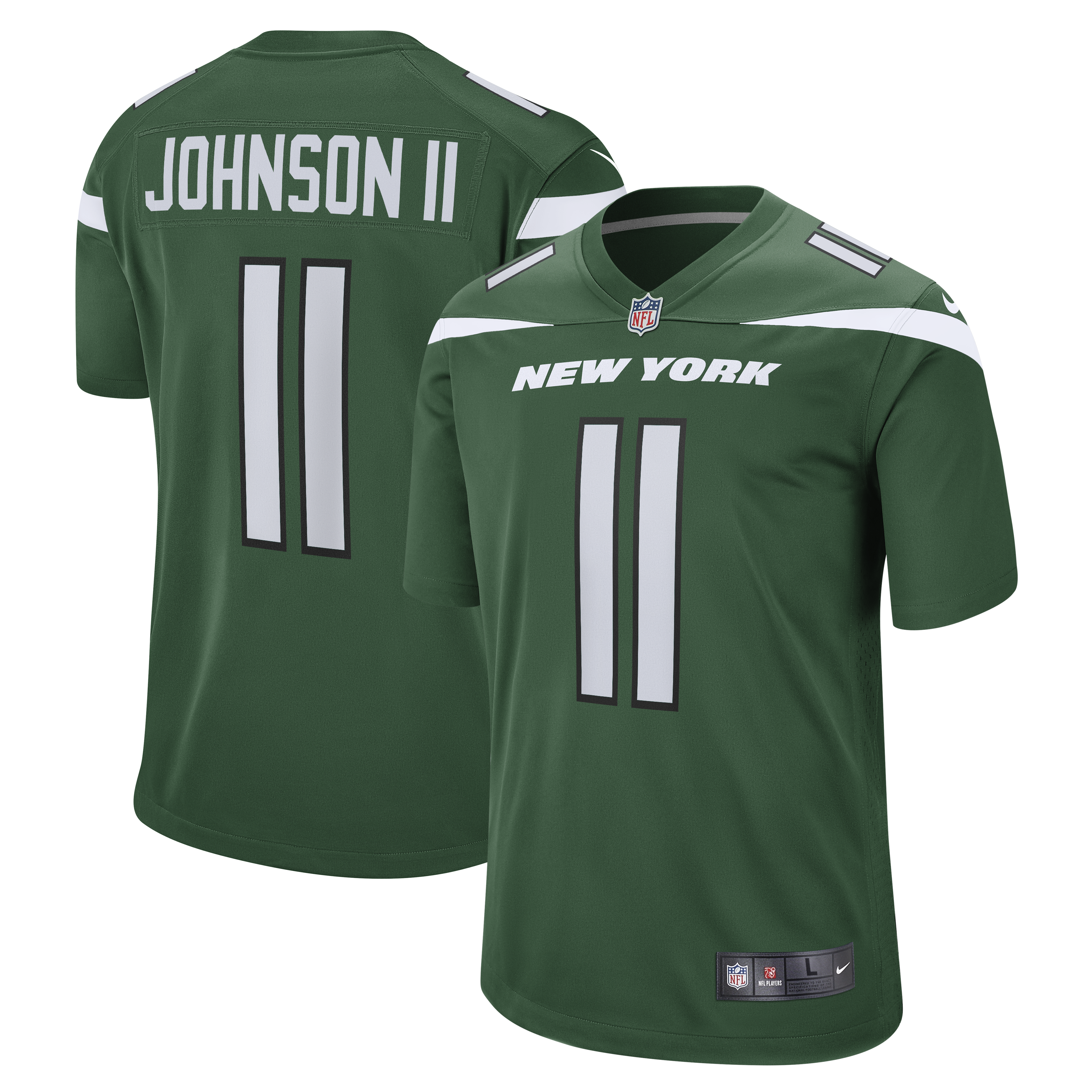 New York Jets Jermaine Johnson II Gotham Green Game NFL Jersey Men's