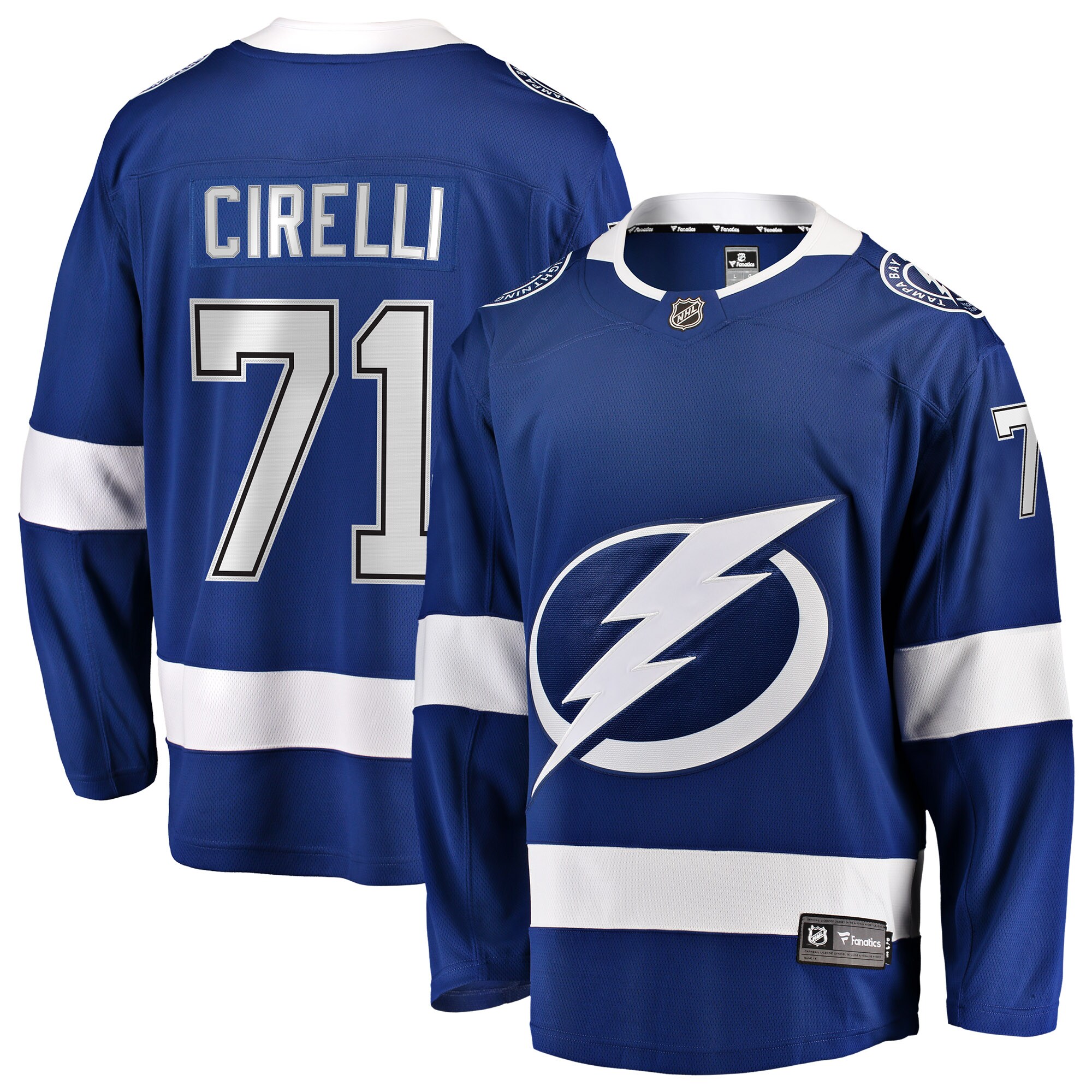 Tampa Bay Lightning Anthony Cirelli Blue Home Breakaway Player NHL Jersey Men's