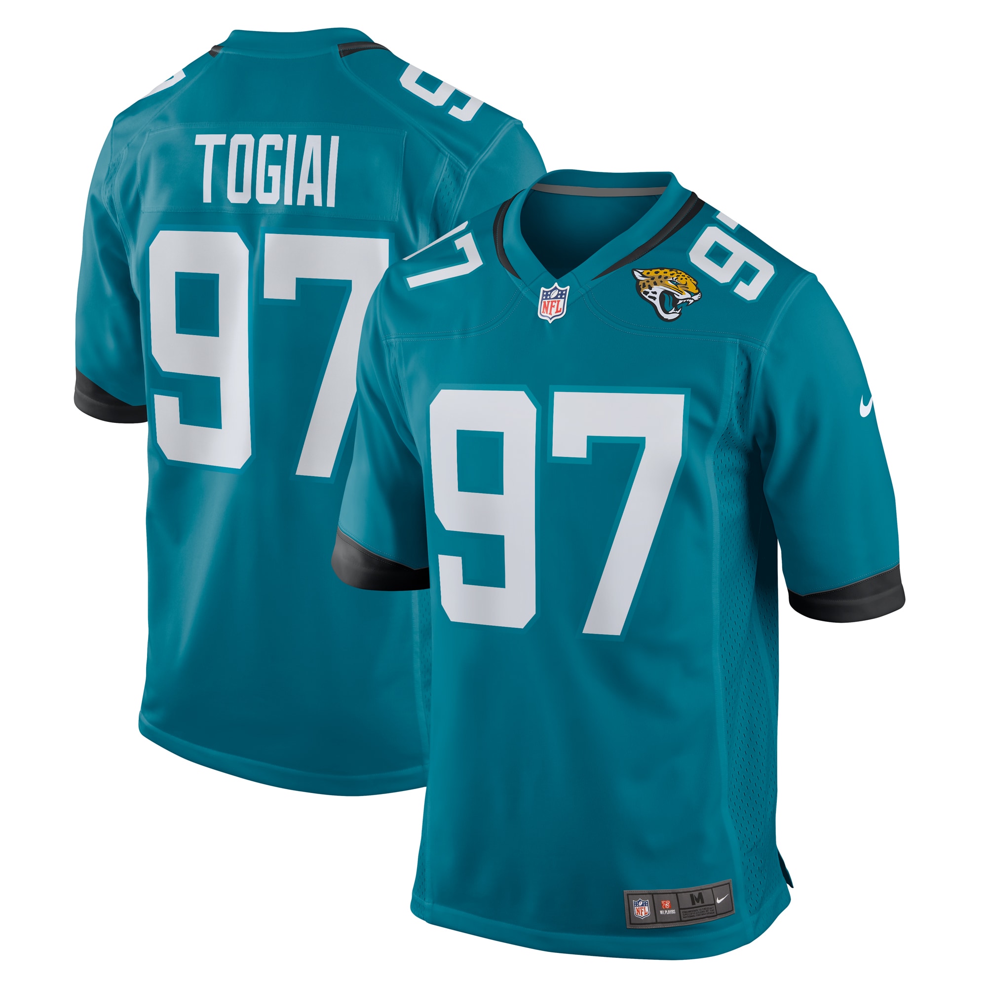 Jacksonville Jaguars Tommy Togiai Teal Team Game NFL Jersey Men's