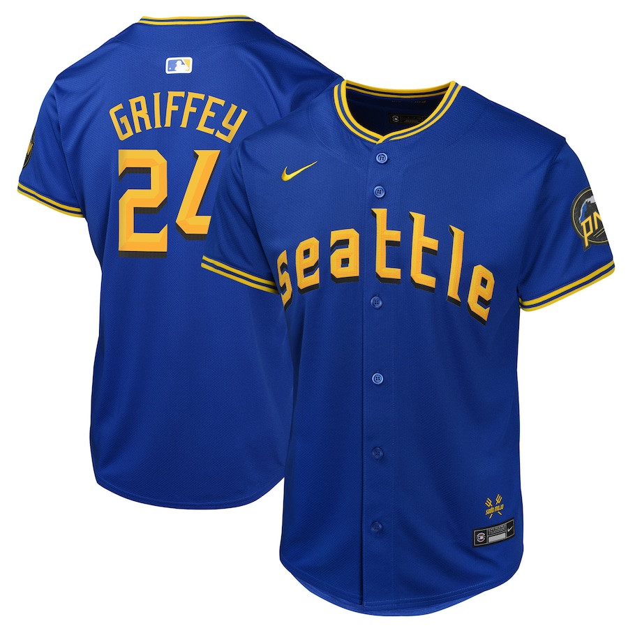 Ken Griffey Jr. 24 Seattle Mariners City Connect Limited Navy MLB Jersey Youth