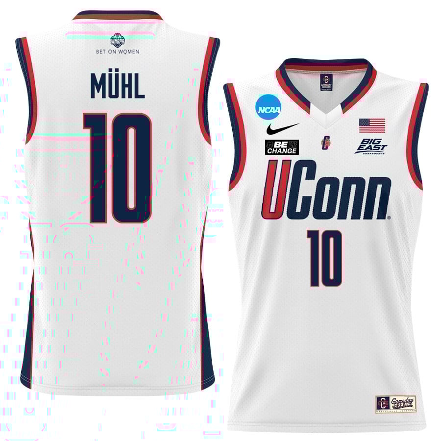 Nika Muhl 10 UConn Huskies 2024 White Unisex NCAA Jersey Unisex