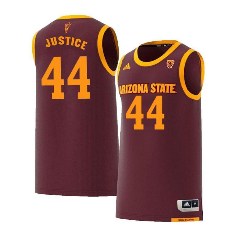44 Kodi Justice Maroon Retro Arizona State Sun Devils NCAA Jersey Men's