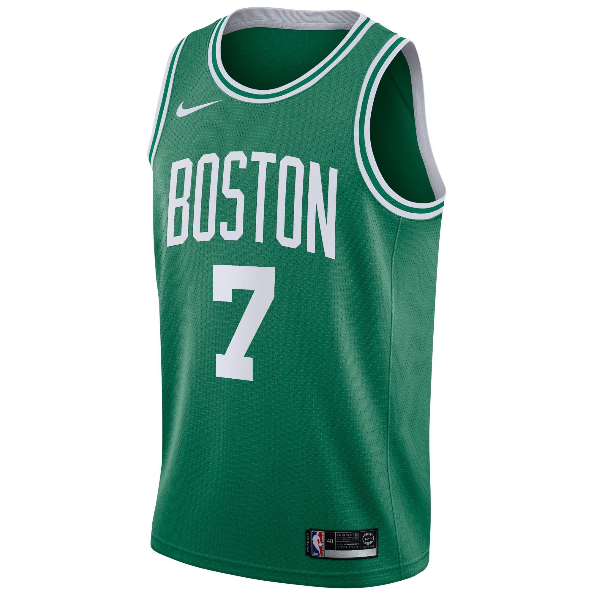 Boston Celtics Icon Edition Finals Patch 2024 Swingman Kelly Green Jaylen Brow NBA Jersey Youth