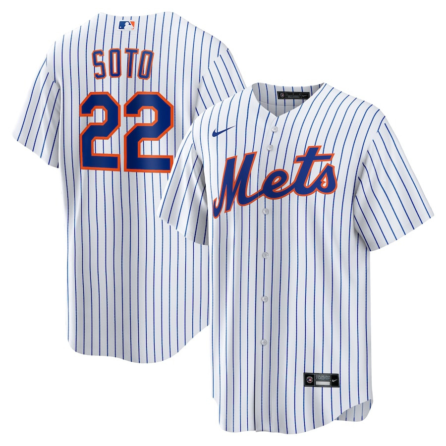 Juan Soto 22 New York Mets Home Player White MLB Jersey Men's