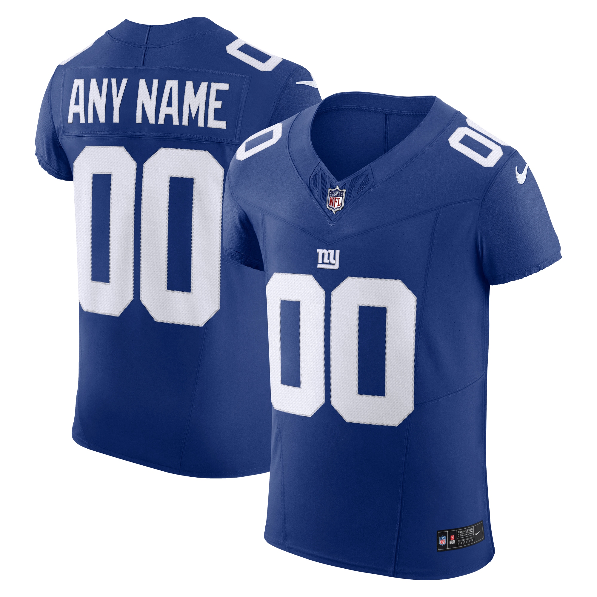 New York Giants Royal Vapor F.U.S.E. Elite Custom NFL Jersey Men's