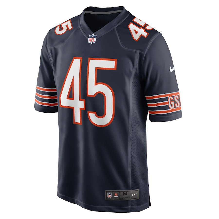 Amen Ogbongbemiga 45 Chicago Bears Game Navy NFL Jersey Men's
