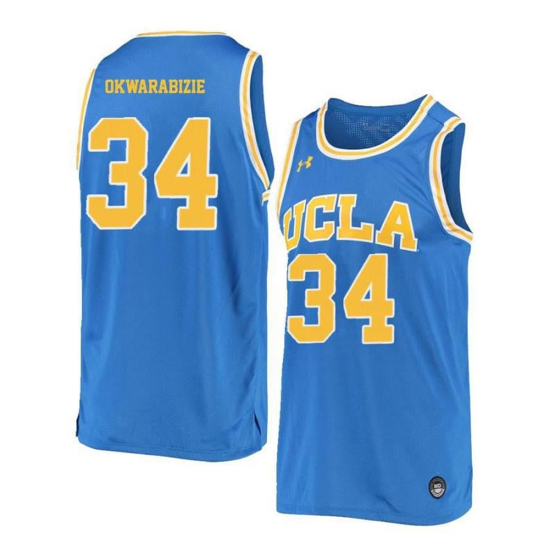 34 Ikenna Okwarabizie Blue Retro Elite UCLA Bruins NCAA Jersey Men's
