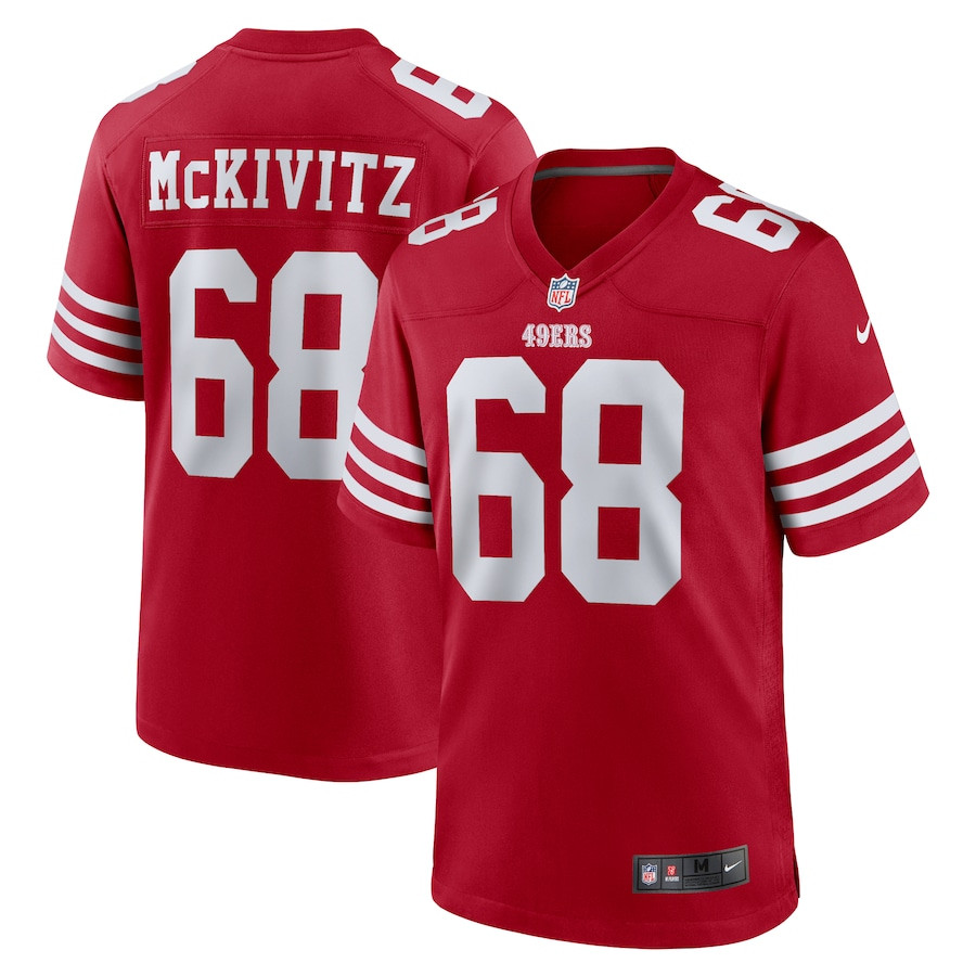 Colton McKivitz 68 San Francisco 49ers Game Scarlet NFL Jersey Men's