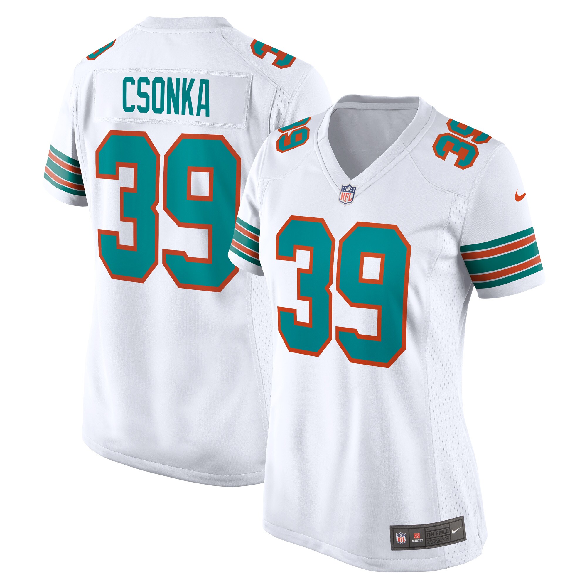 Miami Dolphins Larry Csonka White Retired Player NFL Jersey Men's