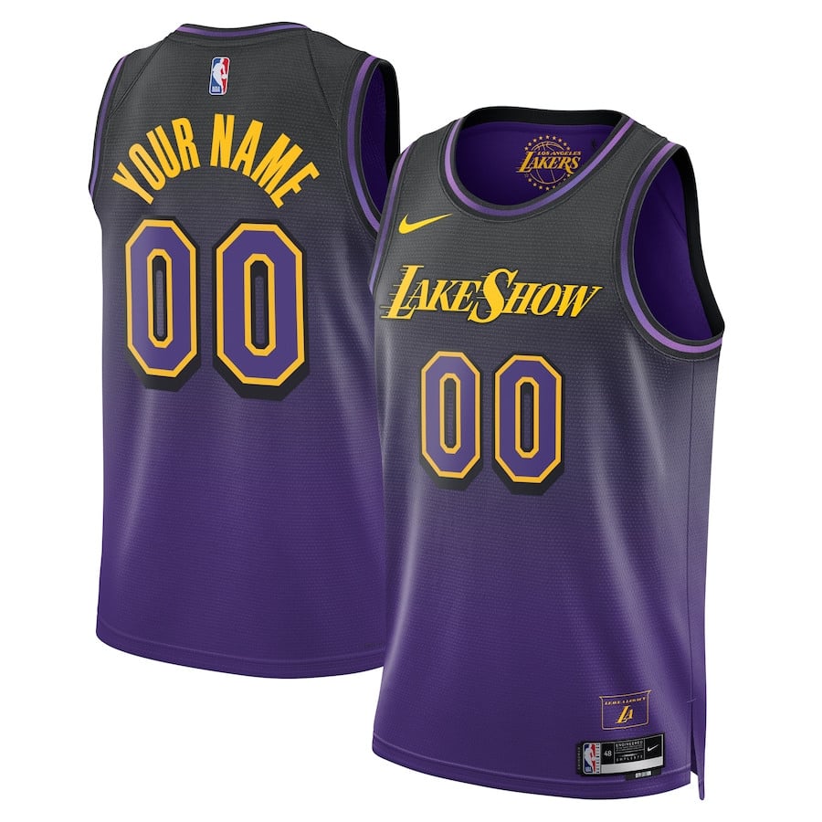 Los Angeles Lakers Unisex 2024/25 Custom Swingman City Edition Purple NBA Jersey Unisex
