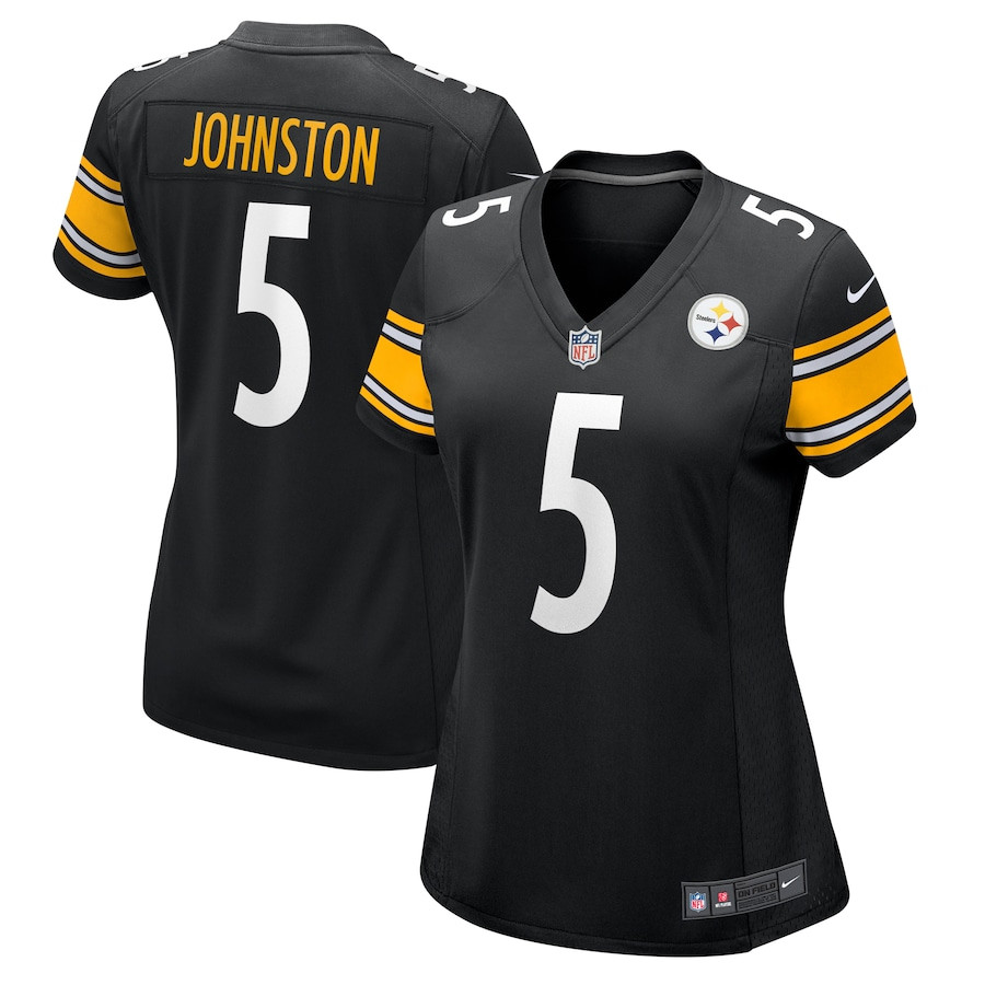 Cameron Johnston 5 Pittsburgh Steelers Game Black NFL Jersey Women's