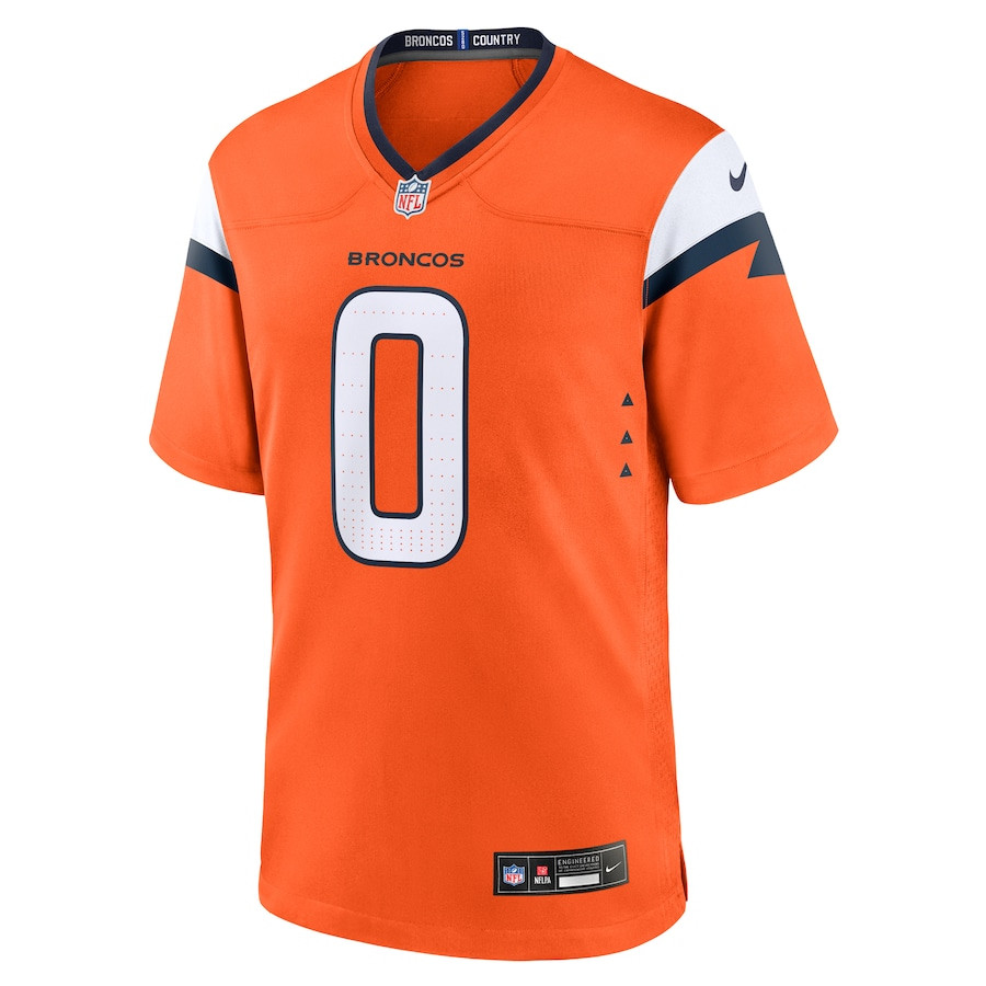 Jonathon Cooper 0 Denver Broncos Team Game Orange NFL Jersey Men's