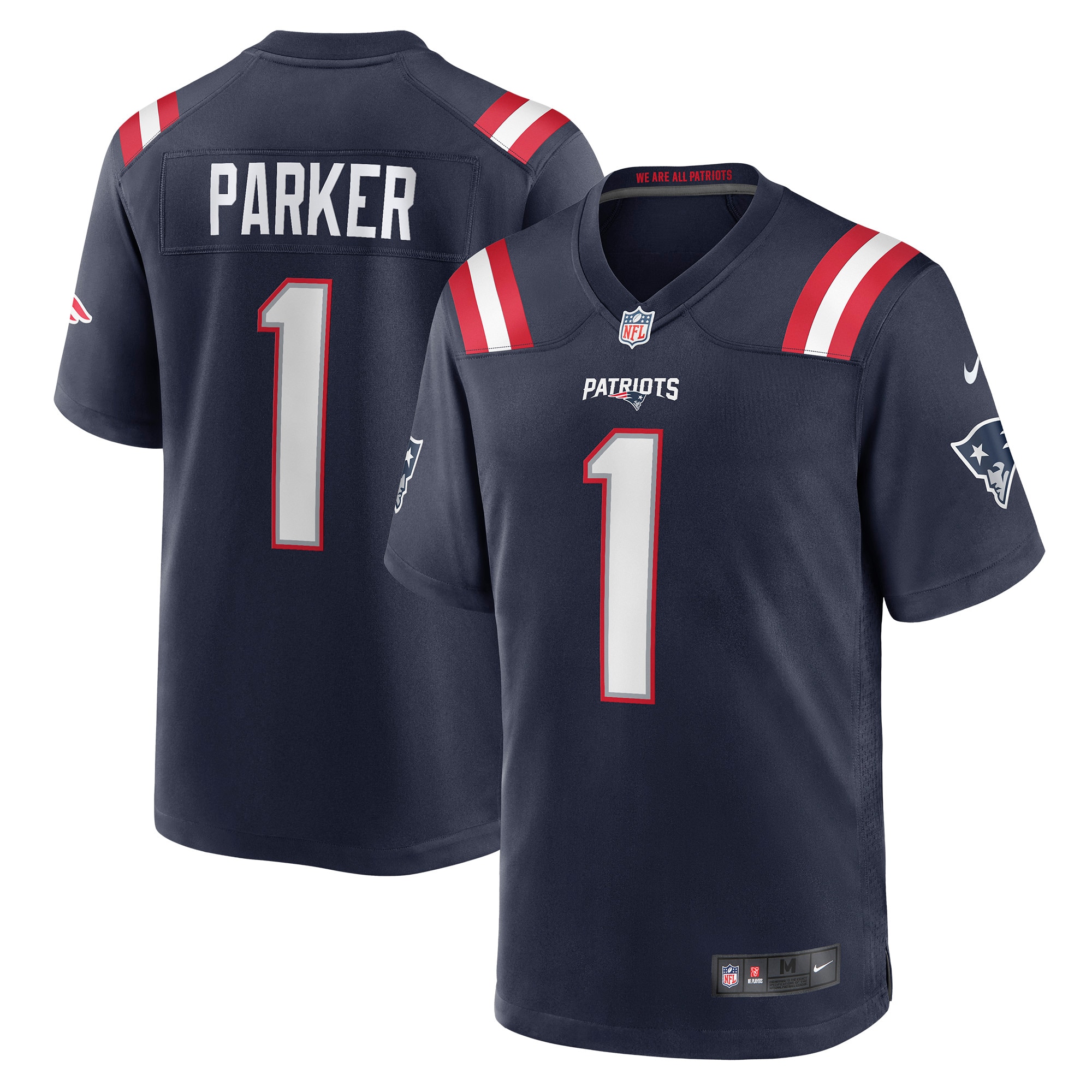 New England Patriots DeVante Parker Navy Game NFL Jersey Men's