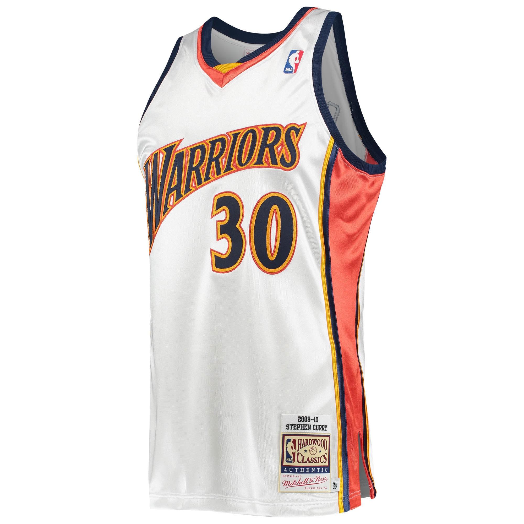 Mitchell Ness Stephen Curr White Golden State Warriors 2009/10 Hardwood Classics NBA Jersey Men's