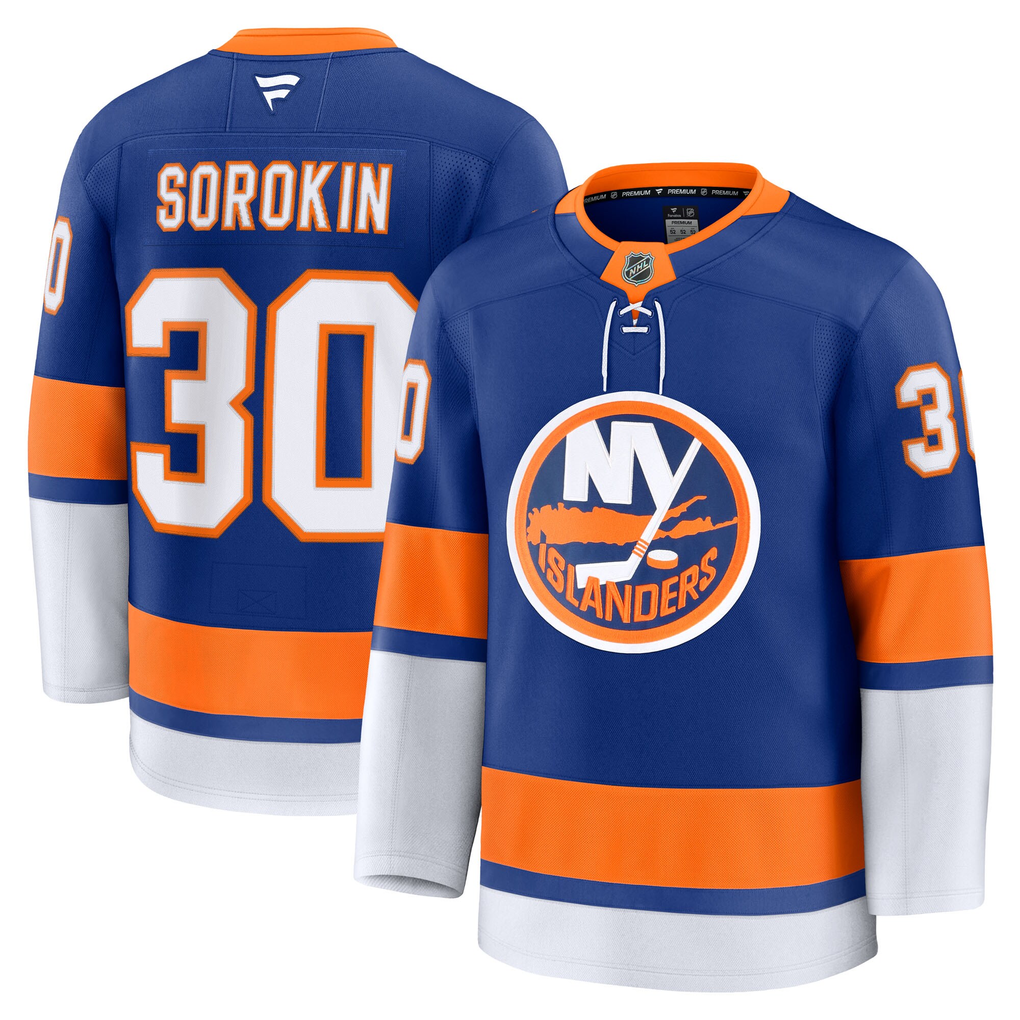 New York Islanders Ilya Sorokin Royal Home Premium NHL Jersey Men's
