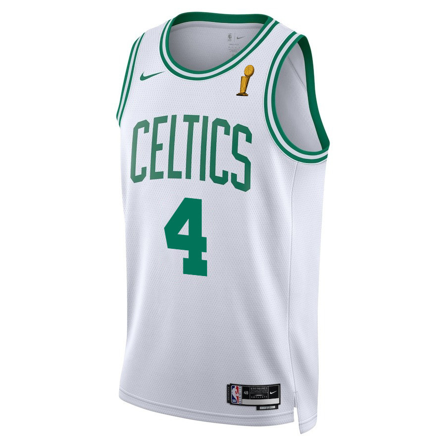 Jrue Holiday 4 Boston Celtics 2024 FINALS CHAMPIONS Swingman Association Editio White NBA Jersey Men's