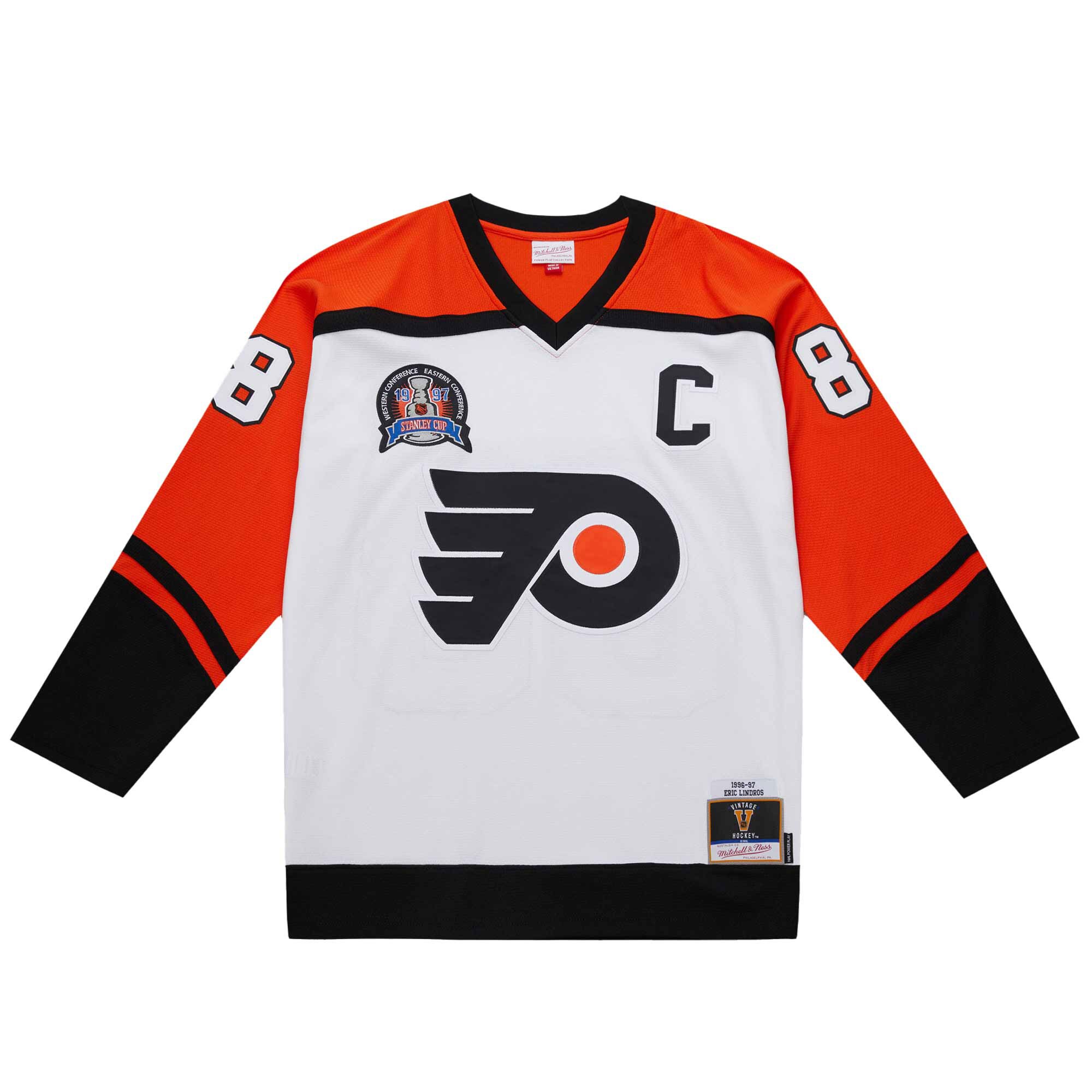 Philadelphia Flyers Eric Lindros White 1996-97 Power Play NHL Jersey Men's