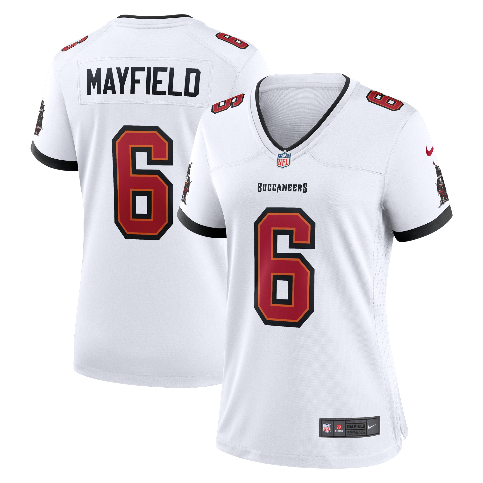 Tampa Bay Buccaneers Baker Mayfield White Away Game NFL Jersey Women's