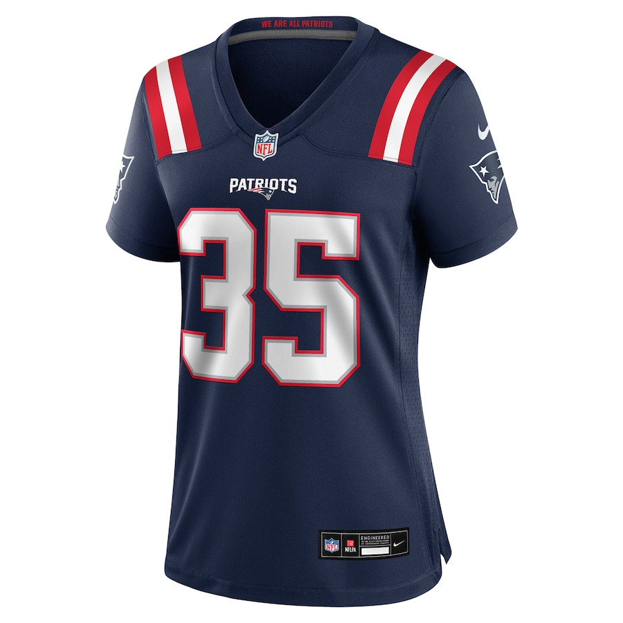 Miles Battle 35 New England Patriots Game Navy NFL Jersey Women's