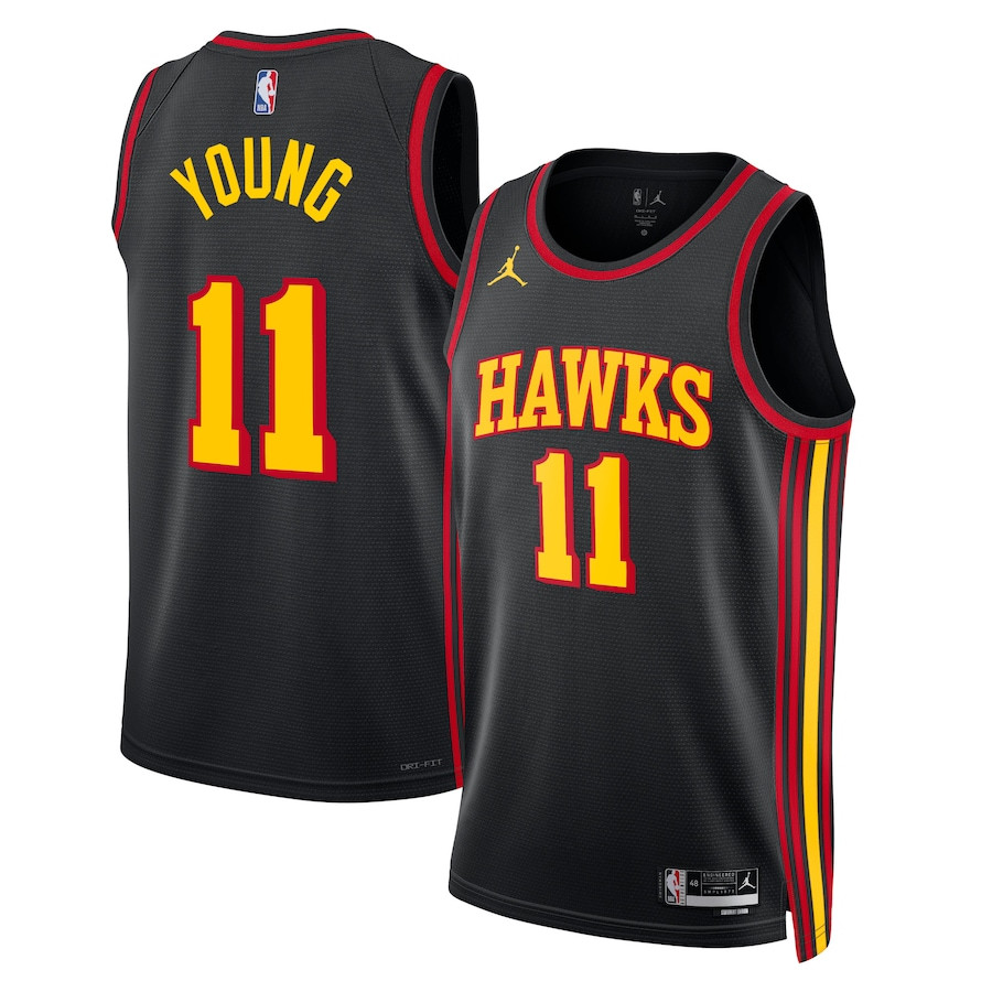 Trae Young 11 Atlanta Hawks Unisex Swingman Statement Edition Black NBA Jersey Unisex