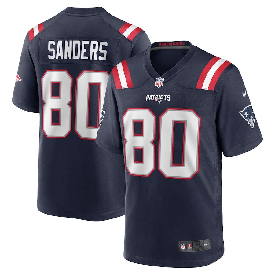 Braylon Sanders 80 New England Patriots Game Navy NFL Jersey Men's