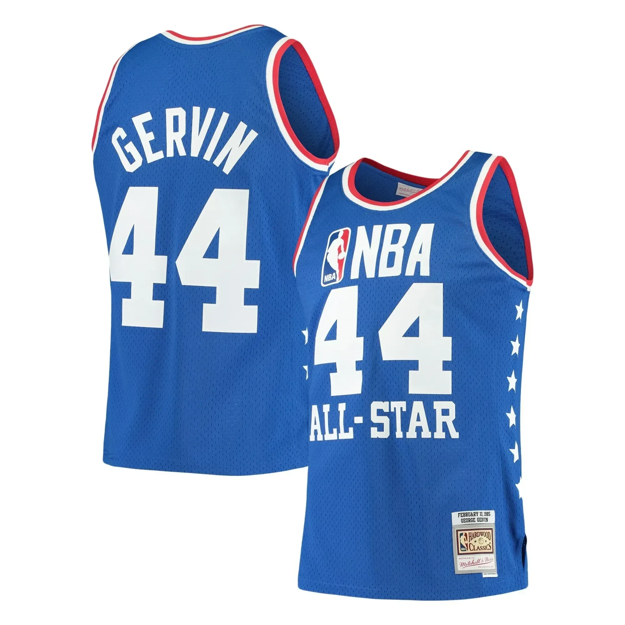 George Gervin Western Conference Mitchell Ness 1985 All Star Game Swingman Royal NBA Jersey Men's
