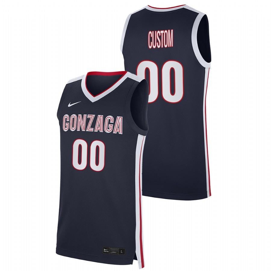 Gonzaga Bulldogs 2023 00 Navy Custom College NCAA Jersey Men's