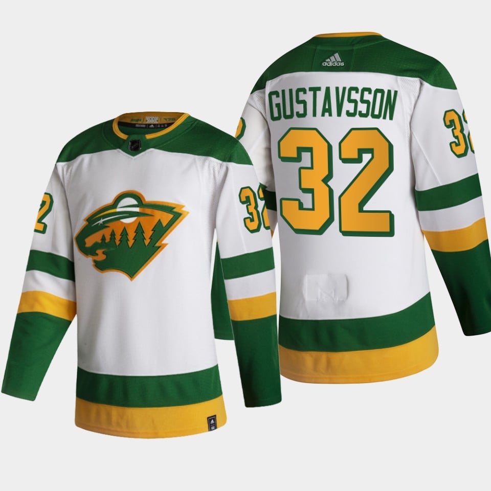 Minnesota Wild Filip Gustavsson 32 Reverse Retro White 2022 NHL Jersey Men's
