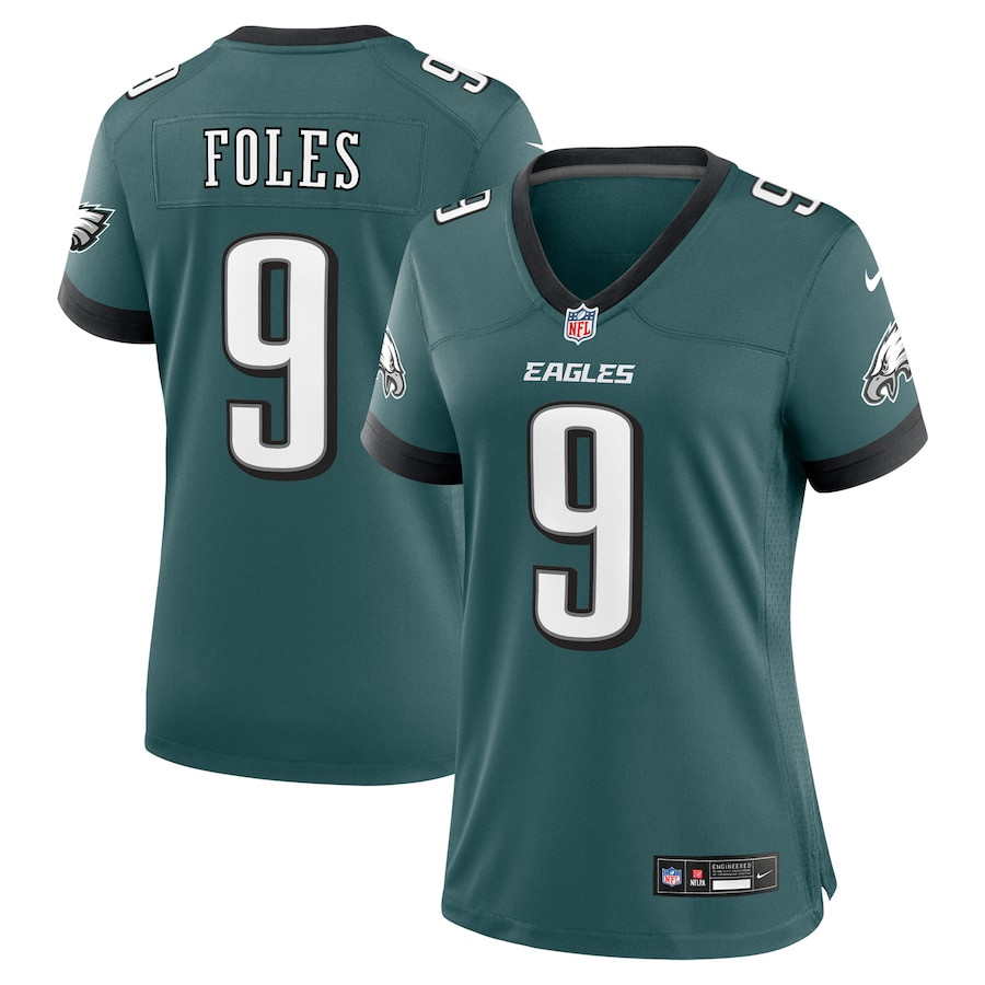 Nick Foles 9 Philadelphia Eagles Team Retired Player Game Midnight Green NFL Jersey Men's