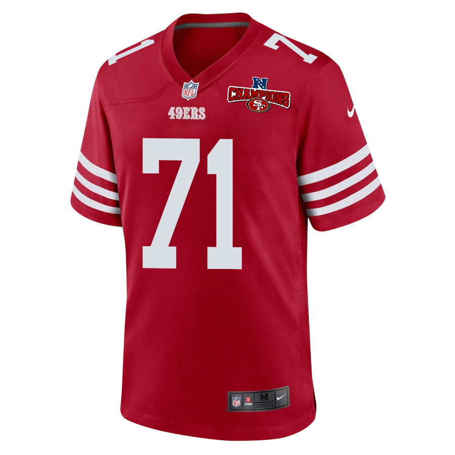 Trent Williams 71 San Francisco 49ers NFC Champions Patch Game Scarlet NFL Jersey Men's