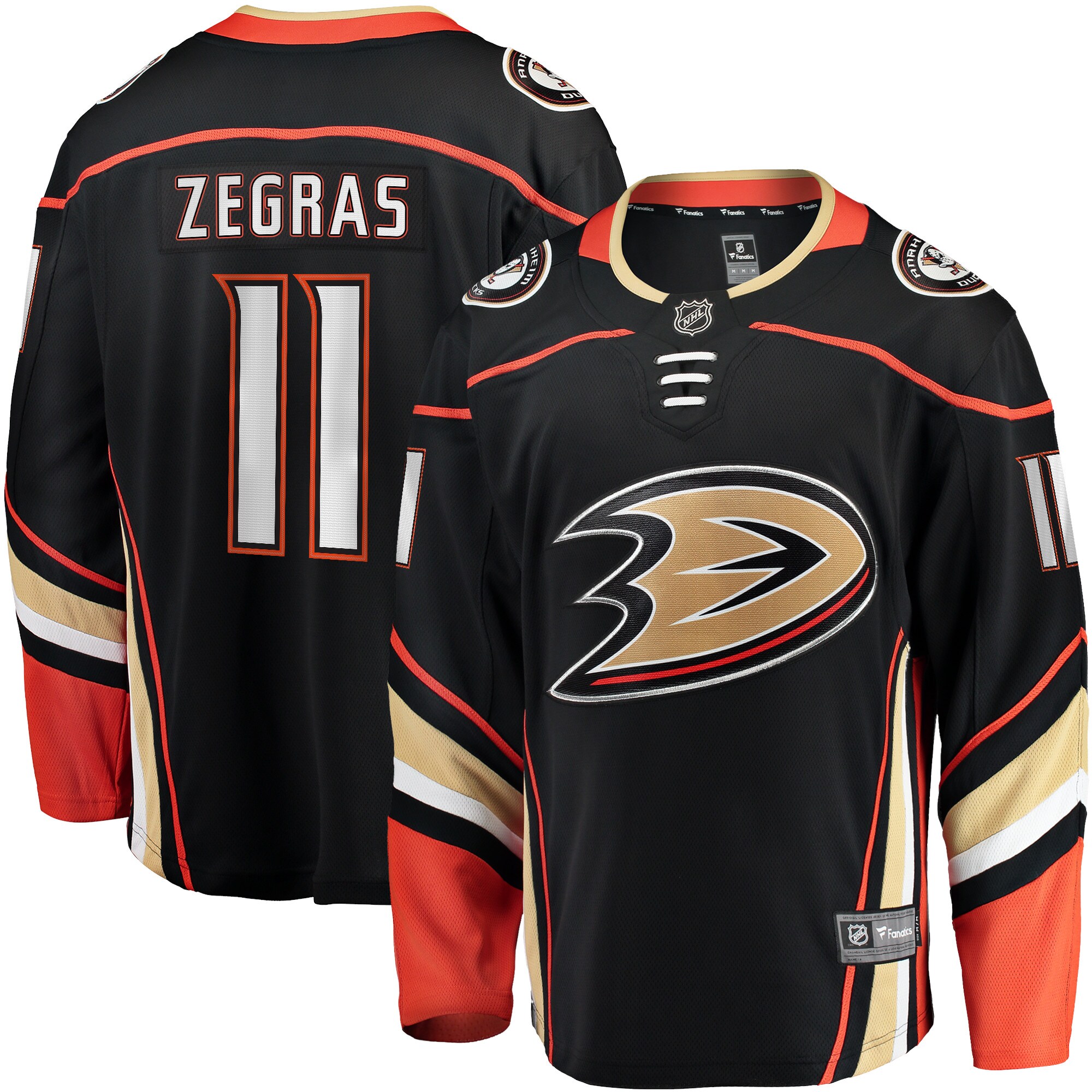 Anaheim Ducks Trevor Zegras Black Home Breakaway Player NHL Jersey Men's
