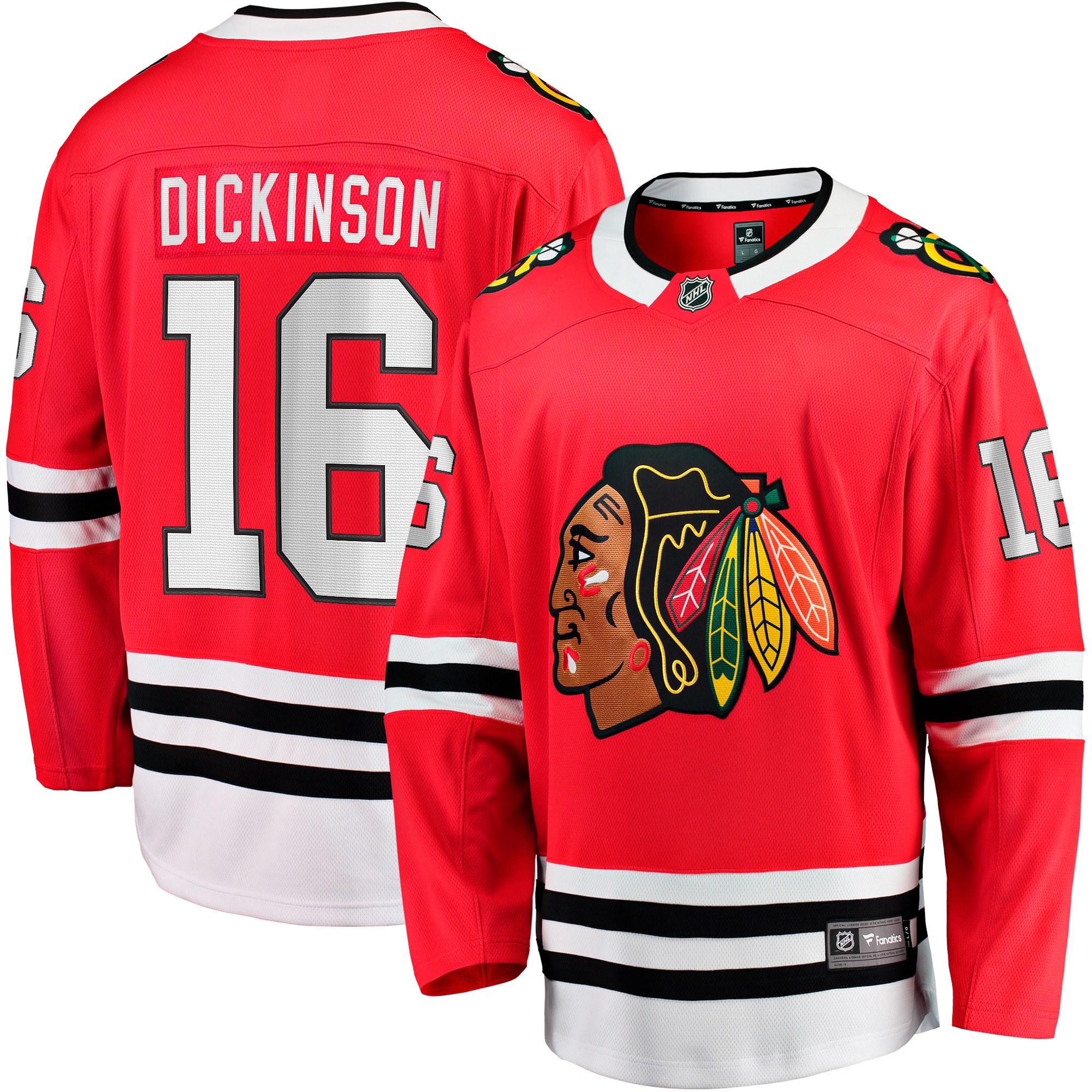 Chicago Blackhawks Jason Dickinson Red Home Breakaway NHL Jersey Men's